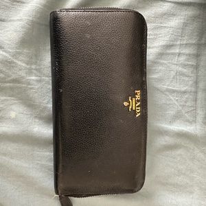Prada Saffiano Black Wallet